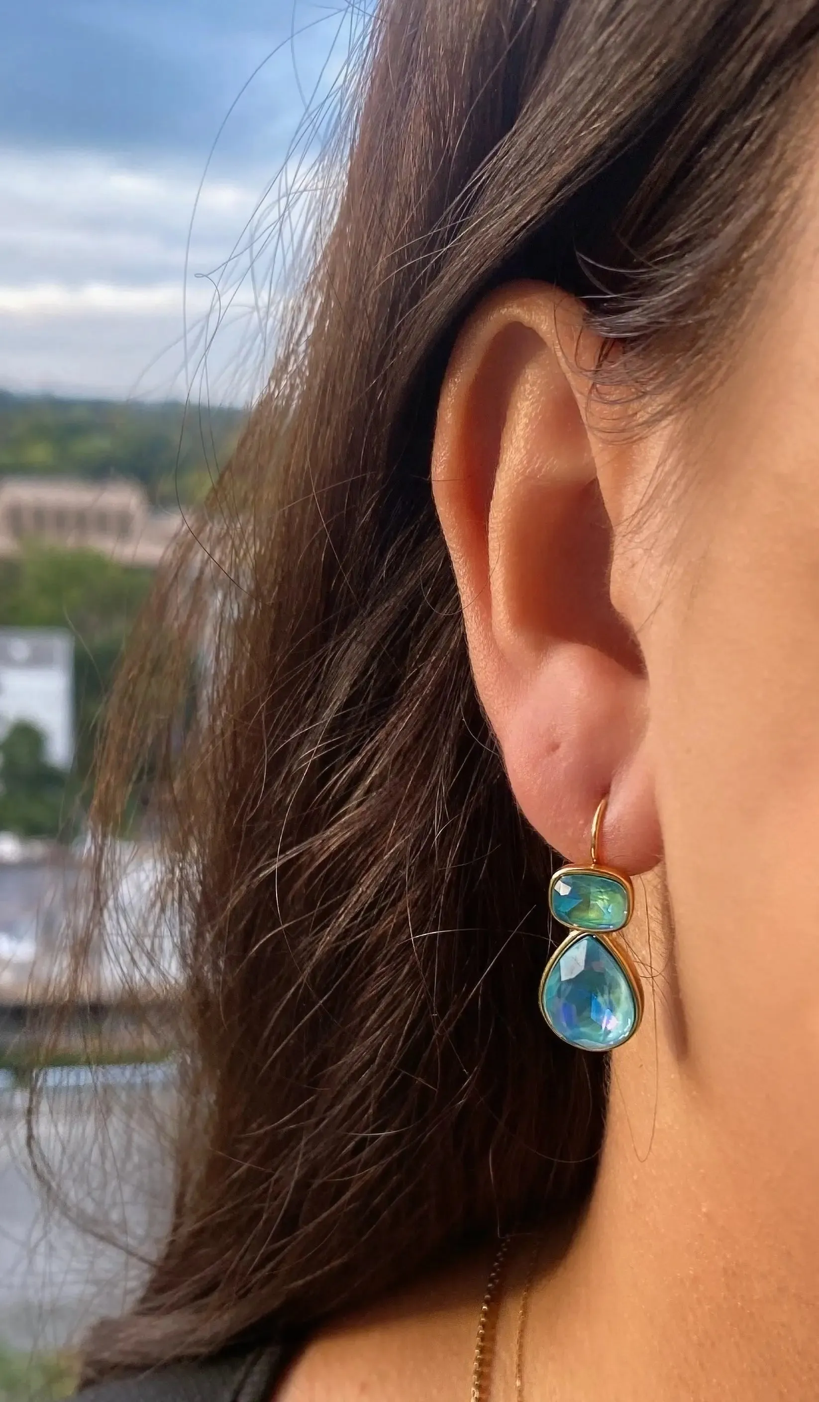 14K Gold Plated Waterdrop Earrings