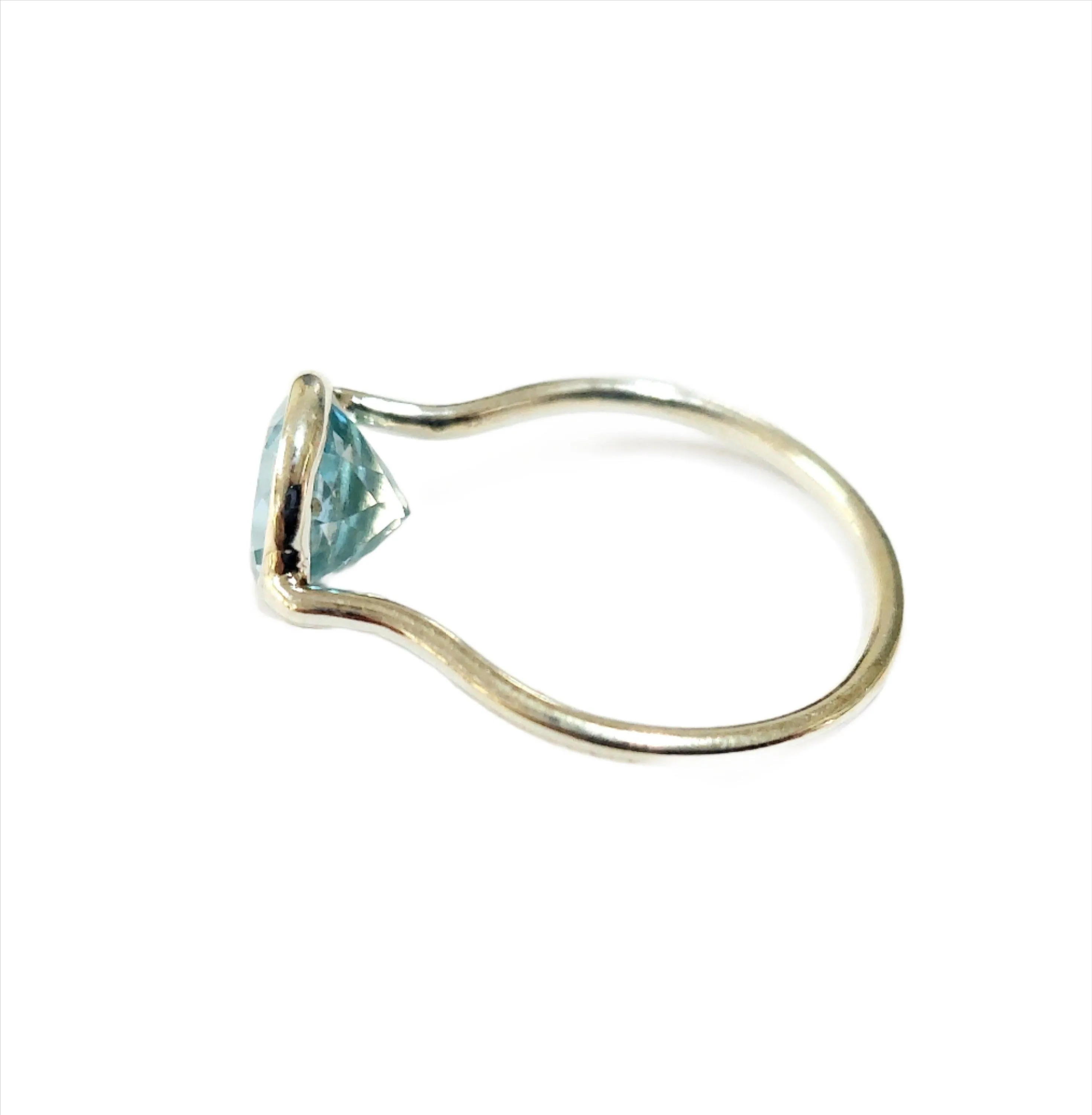 925 Silver Sky Blue Topaz Ring