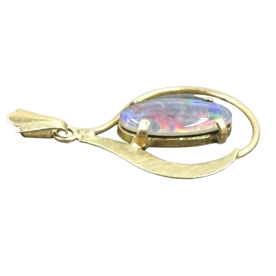 9ct Yellow Gold Opal Triplet Pendant