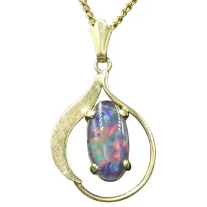 9ct Yellow Gold Opal Triplet Pendant