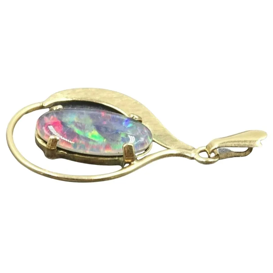 9ct Yellow Gold Opal Triplet Pendant