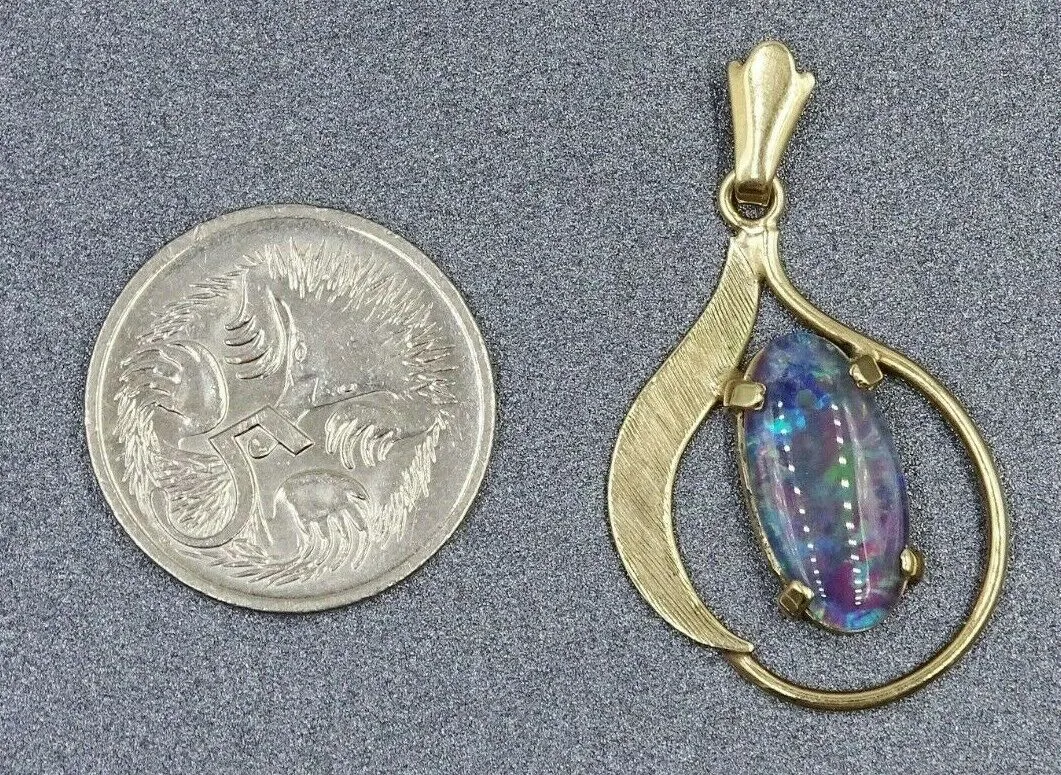 9ct Yellow Gold Opal Triplet Pendant