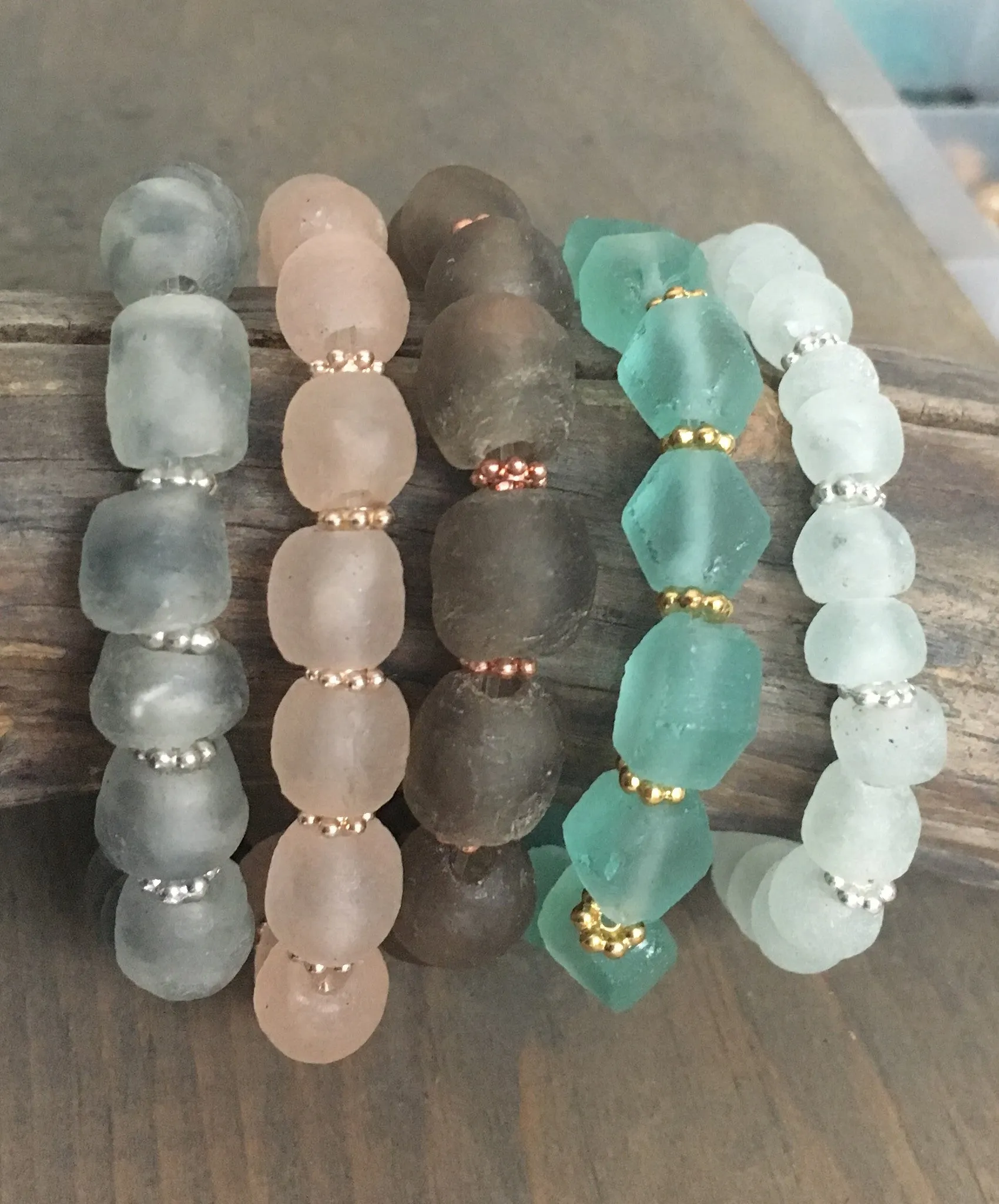 African Sea glass Bracelets