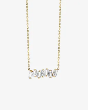 Amalfi White Topaz Bar Pendant