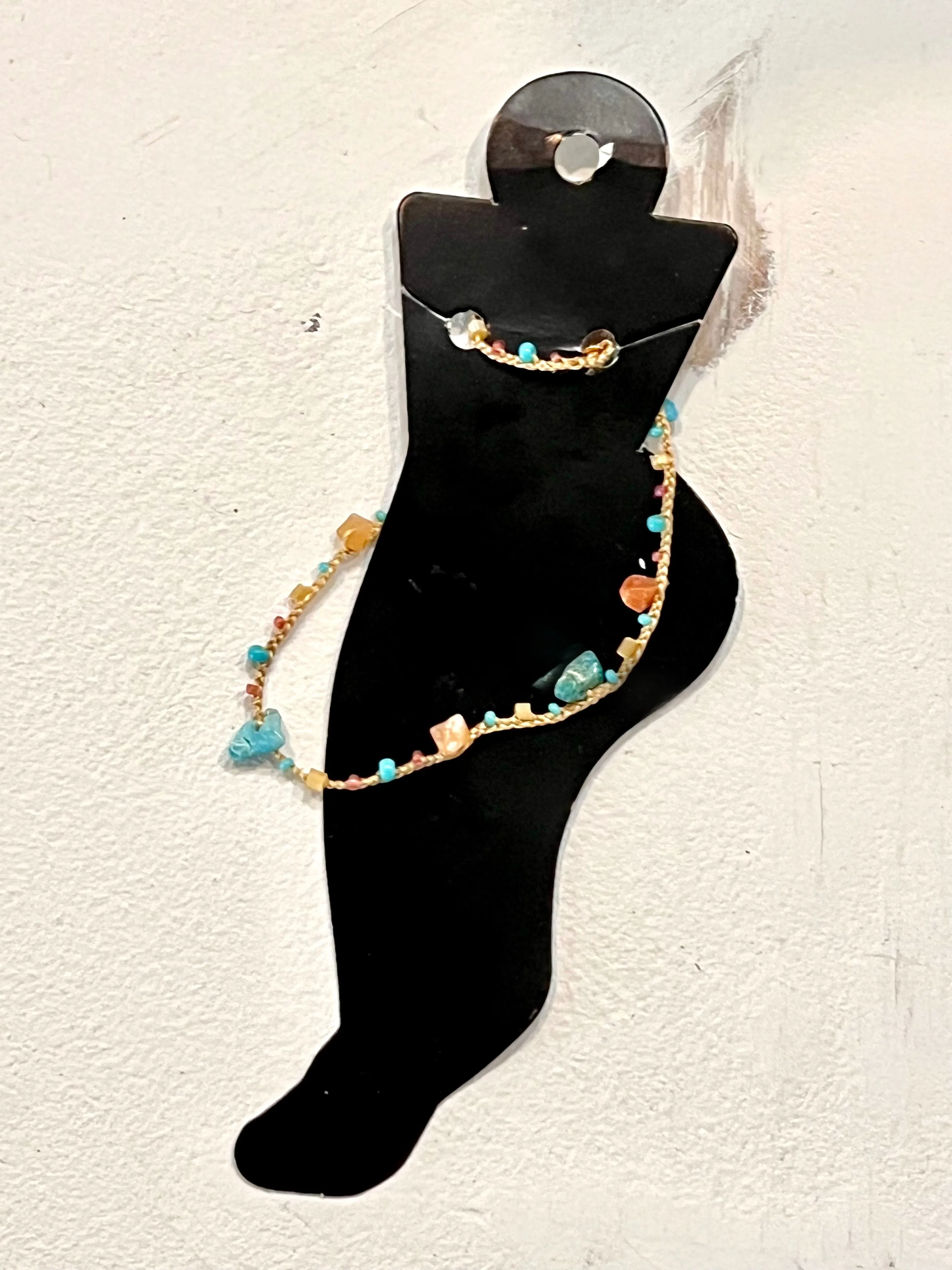 Ankle Bracelet Handmade Tiny Stones