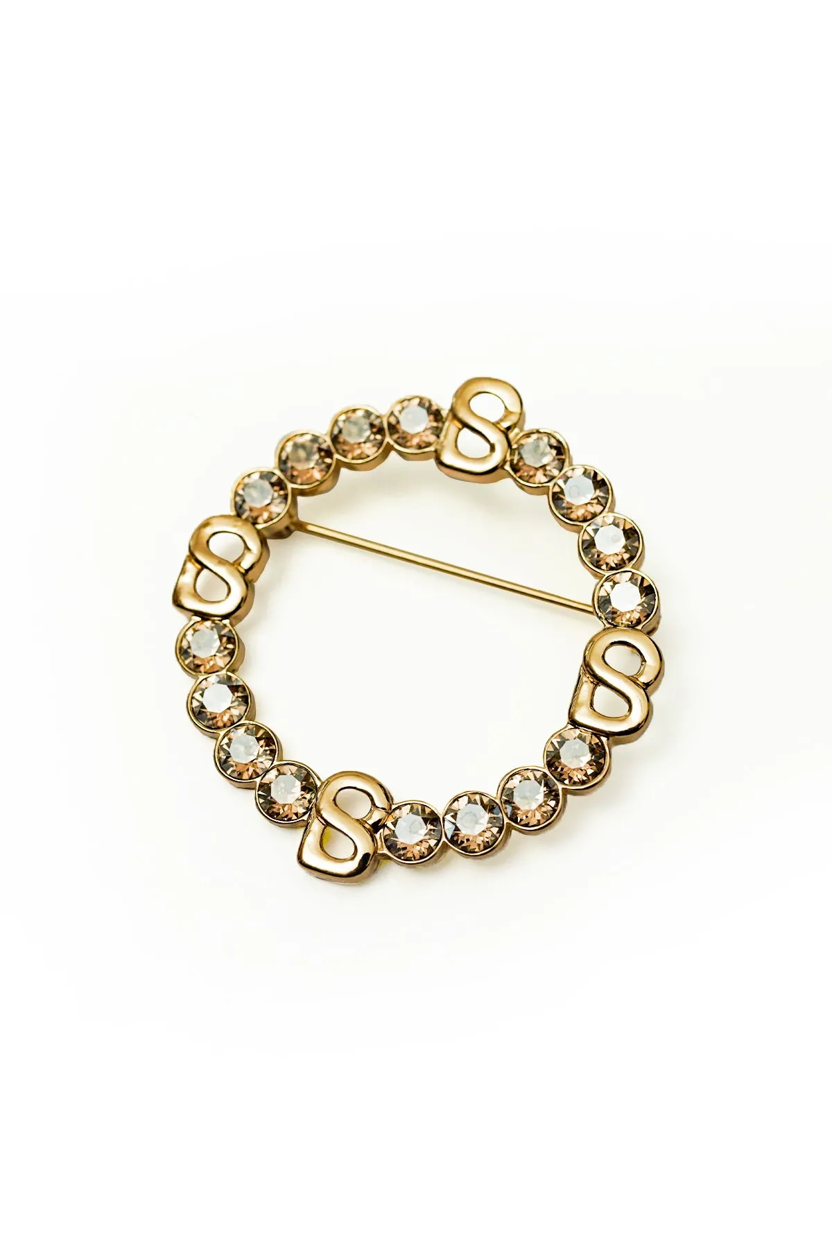 Anna Round Brooch - Golden