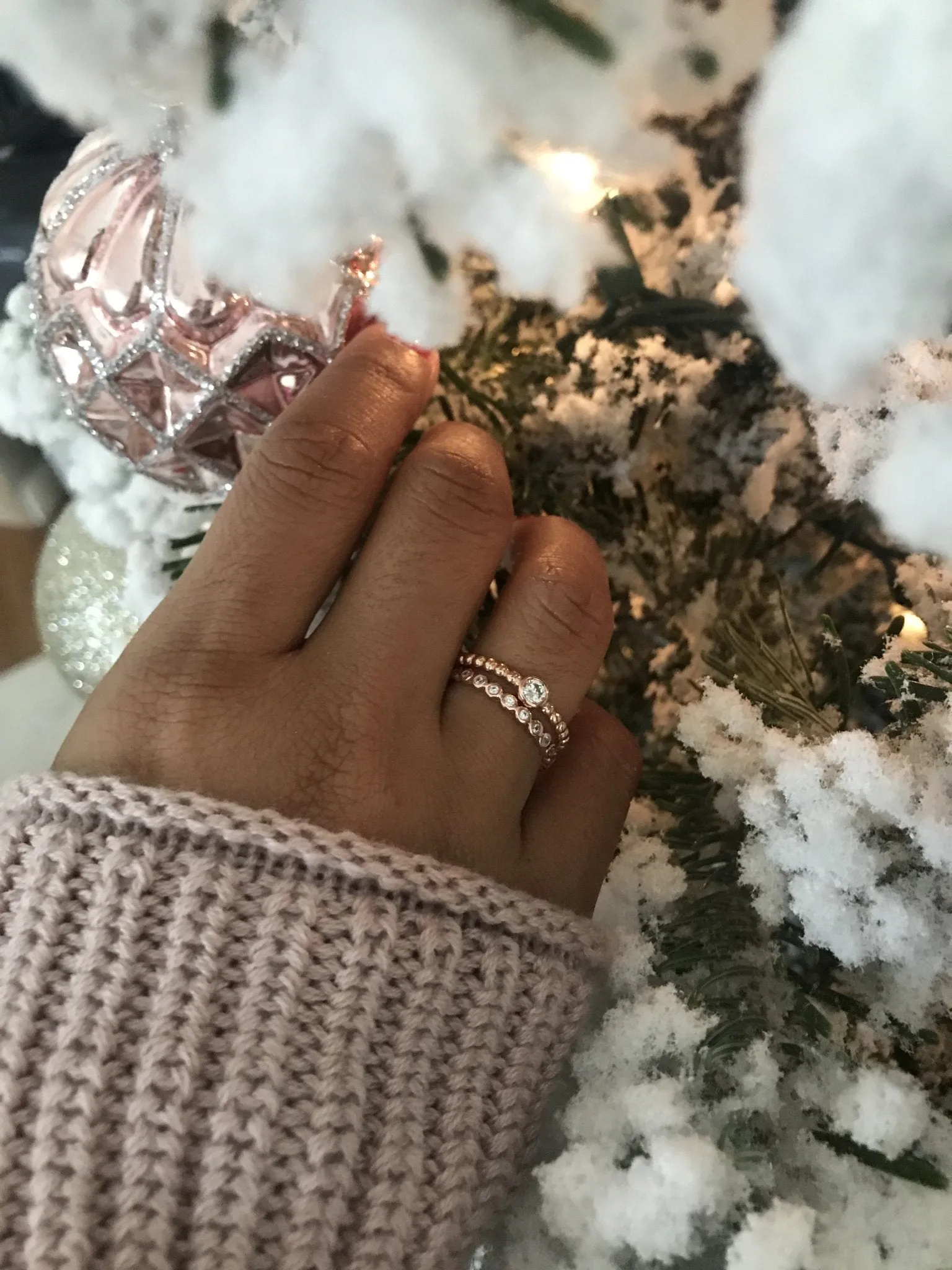 Bianca Rose Gold Beaded Ring