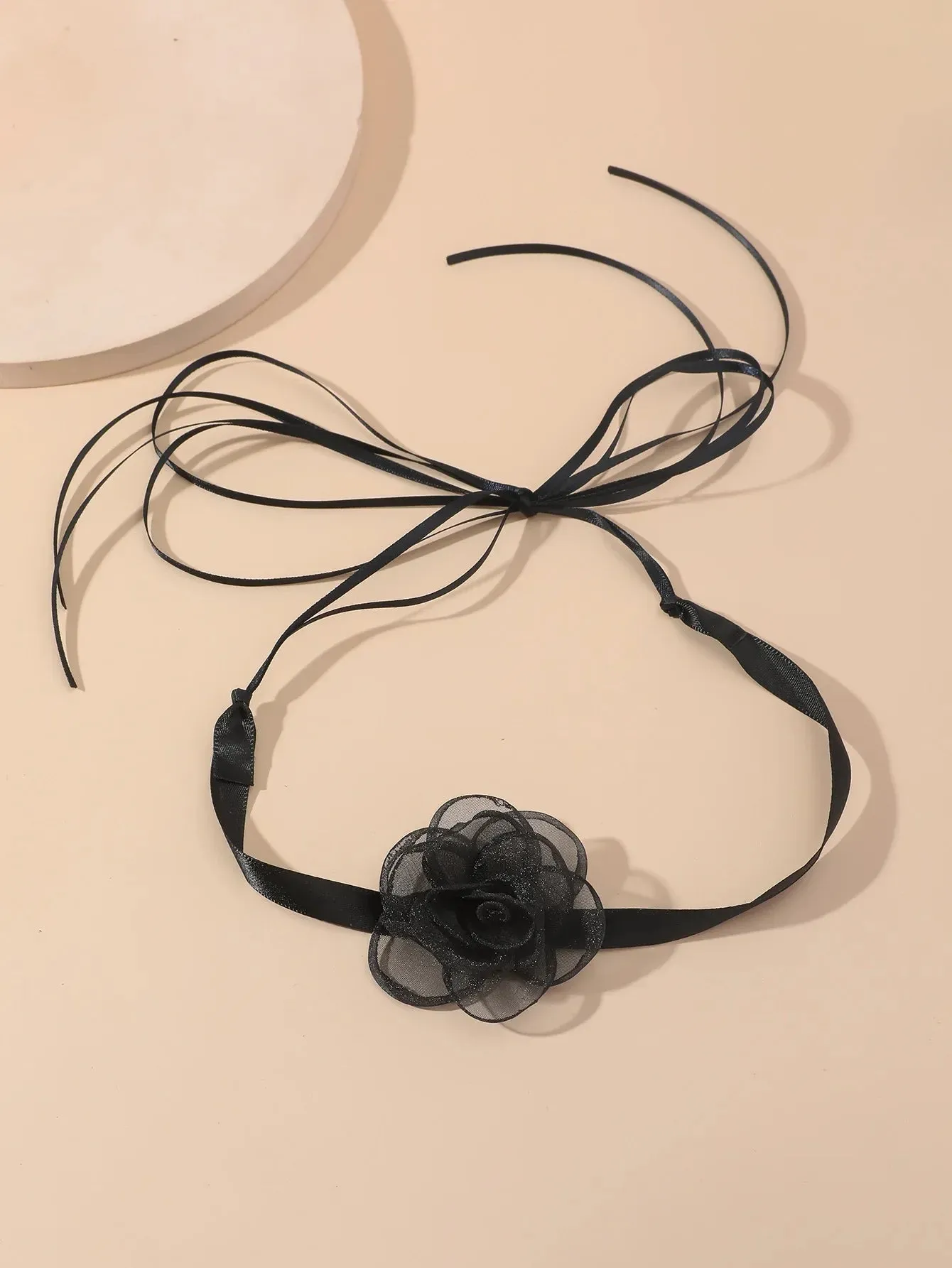 binfenxie Vintage Lace Black Flower Choker Necklace For Women Gothic Strap Clavicle Chain Collar Rock Party Jewelry