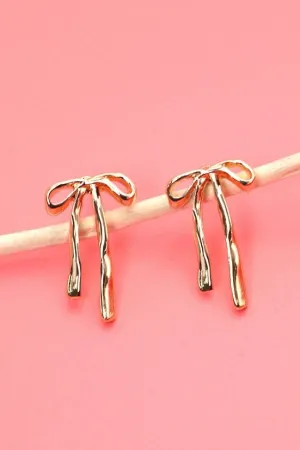 Bow Ribbon Stud Earrings
