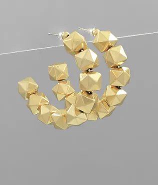 Boxy Gold Hoops