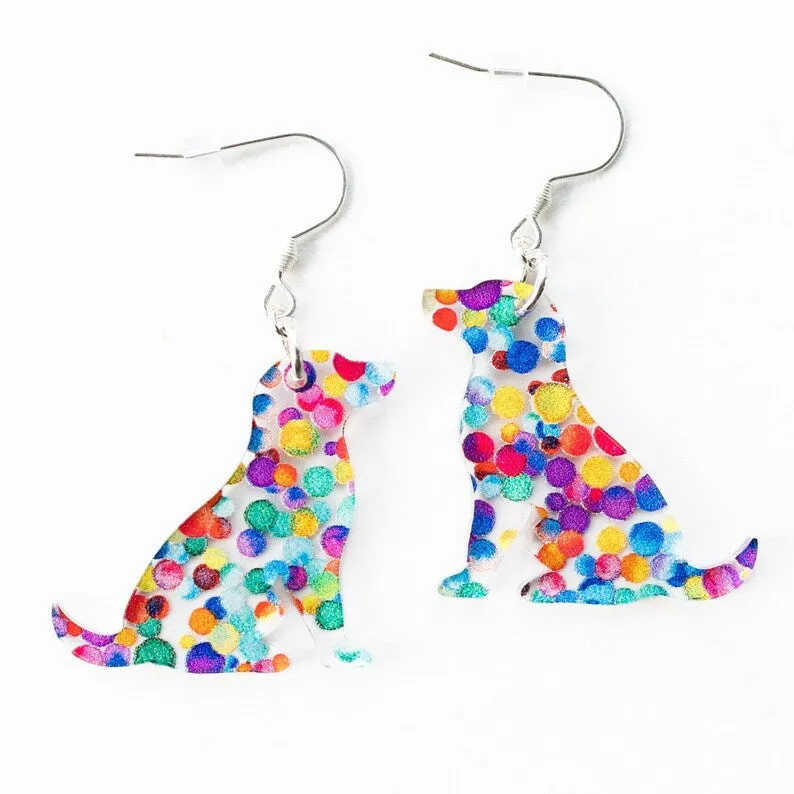 Cat Bookshelf Classic Animal Acrylic Earrings
