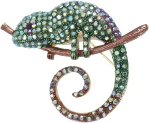 Chameleon Brooch Pins for Women, Lizard Brooch Pin, Cute Chameleon Animal Brooch Lapel Pin, Bohemian Chameleon Brooches Pins for Women Hat Bag Suit Dress Accessories