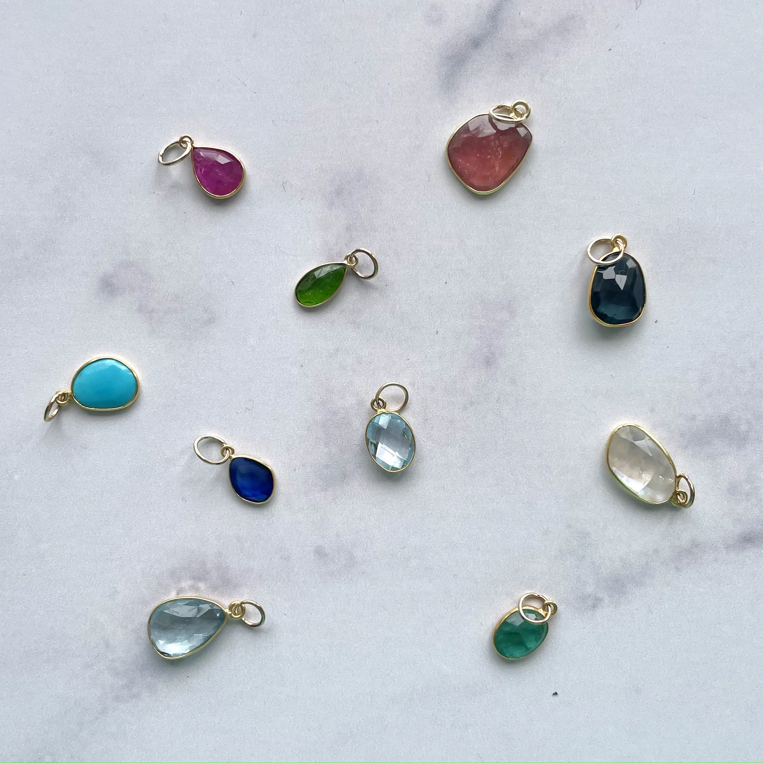 Channel Set Sky Blue Topaz Pendant