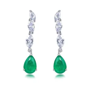 Classic Emerald Green Drop Earrings