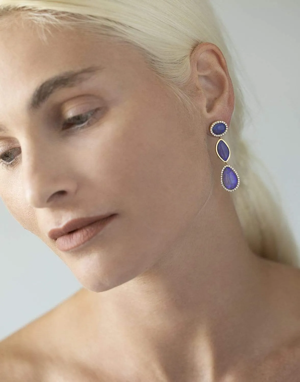 Classic Opal Line Earrings