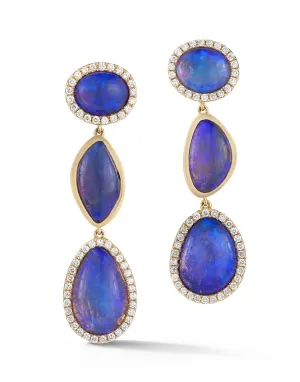 Classic Opal Line Earrings