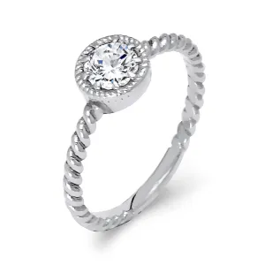 Diamond Beaded Shank Ring