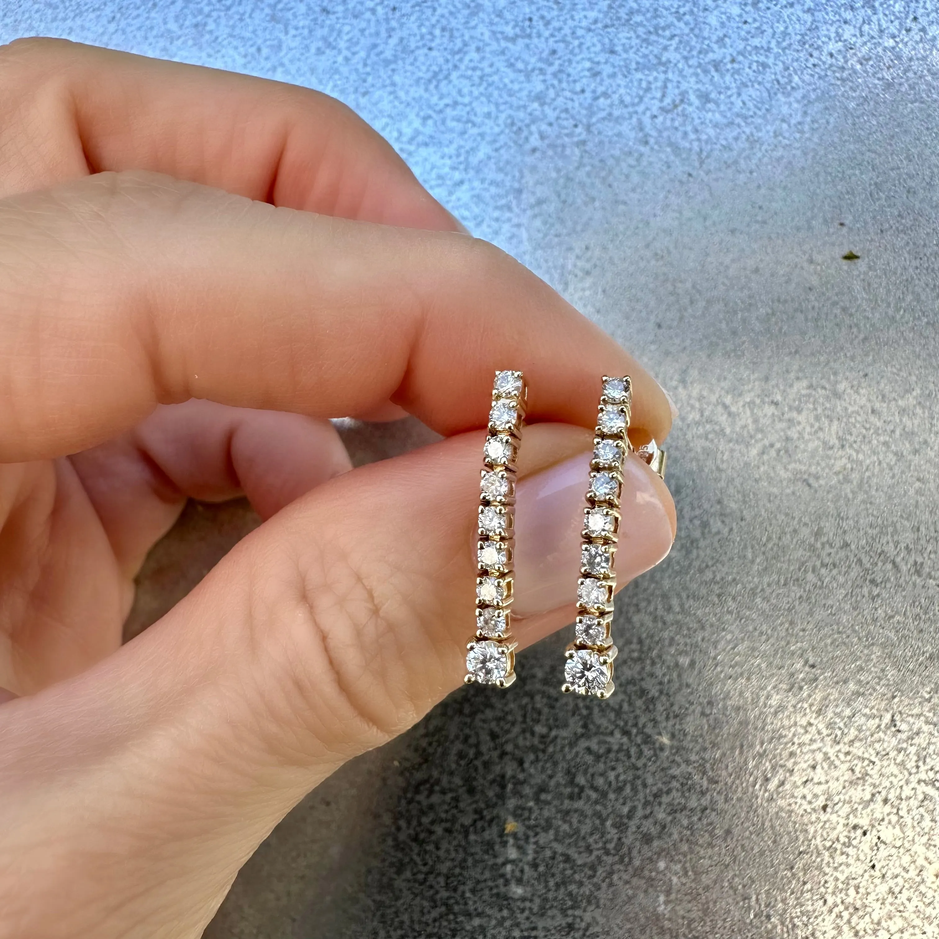 Diamond Tennis Earring