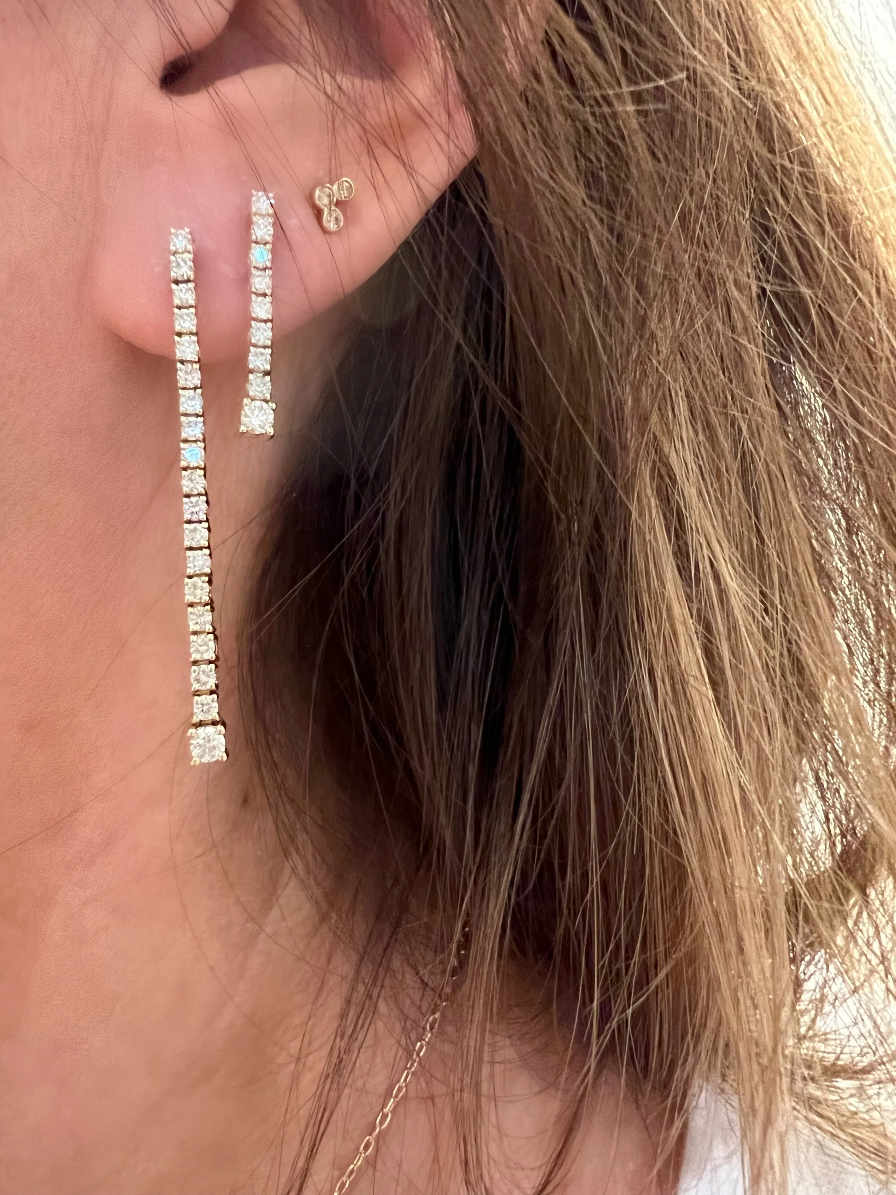 Diamond Tennis Earring