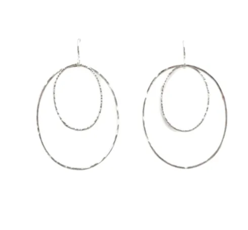 Double Oval Earrings, Small