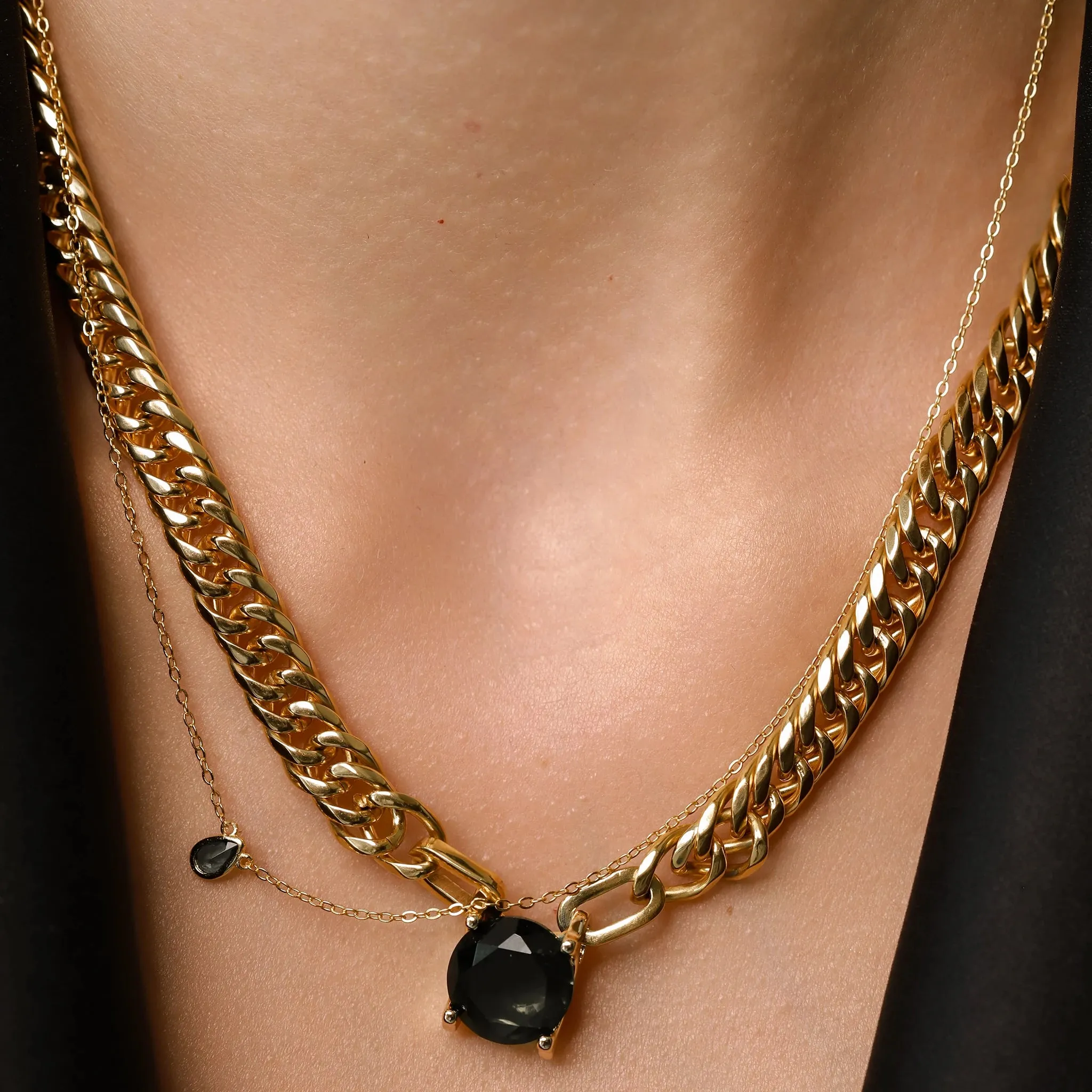 EMERALD DOT  NECKLACE SET
