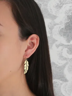 Feather Earrings Mini Gold