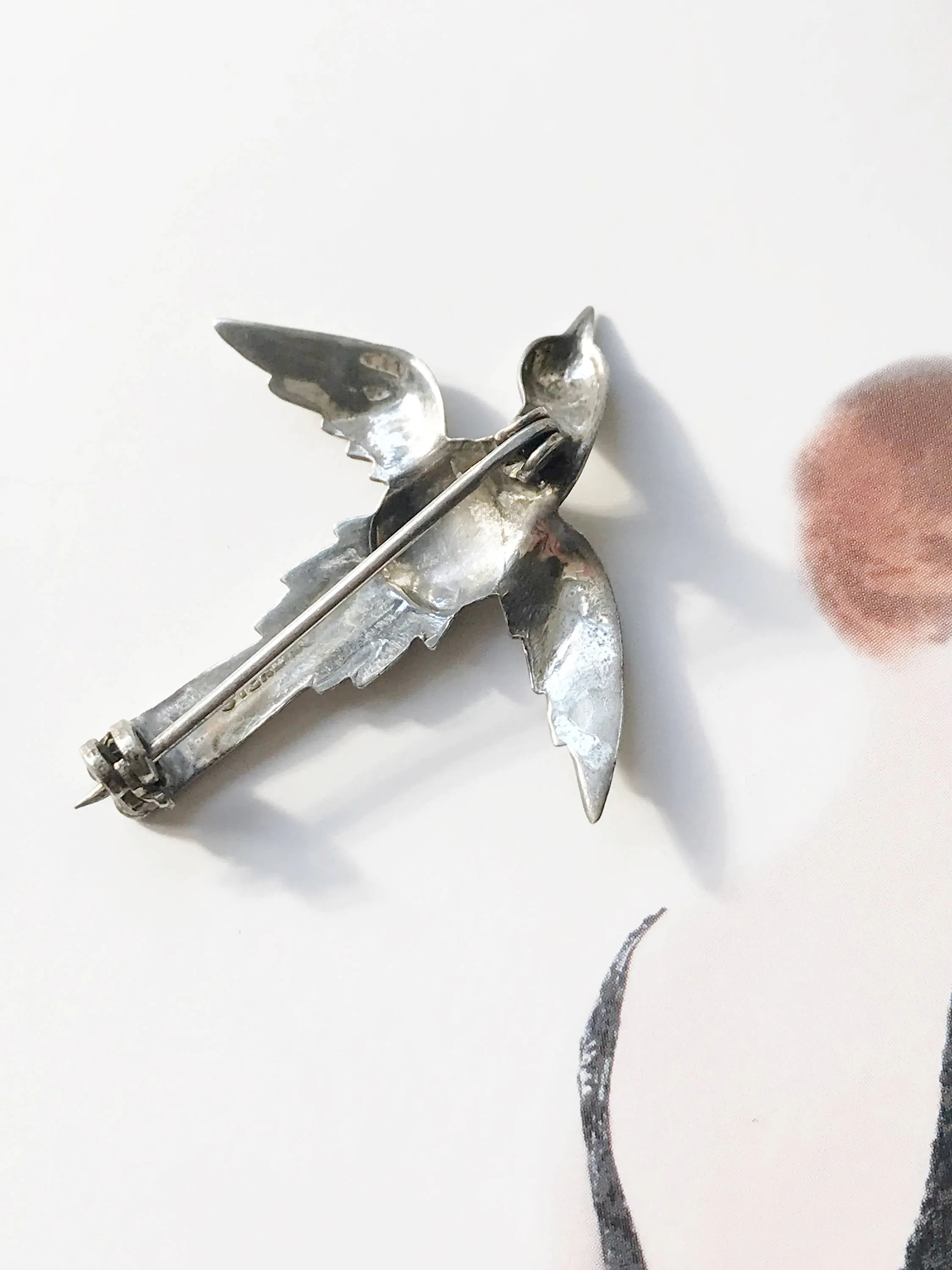 Flying Swallow Bird Pin