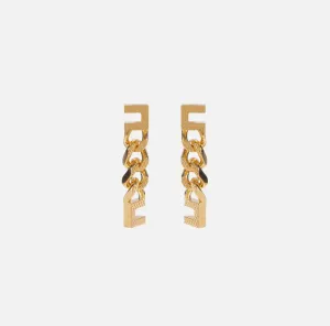 Gold micro chain earrings
