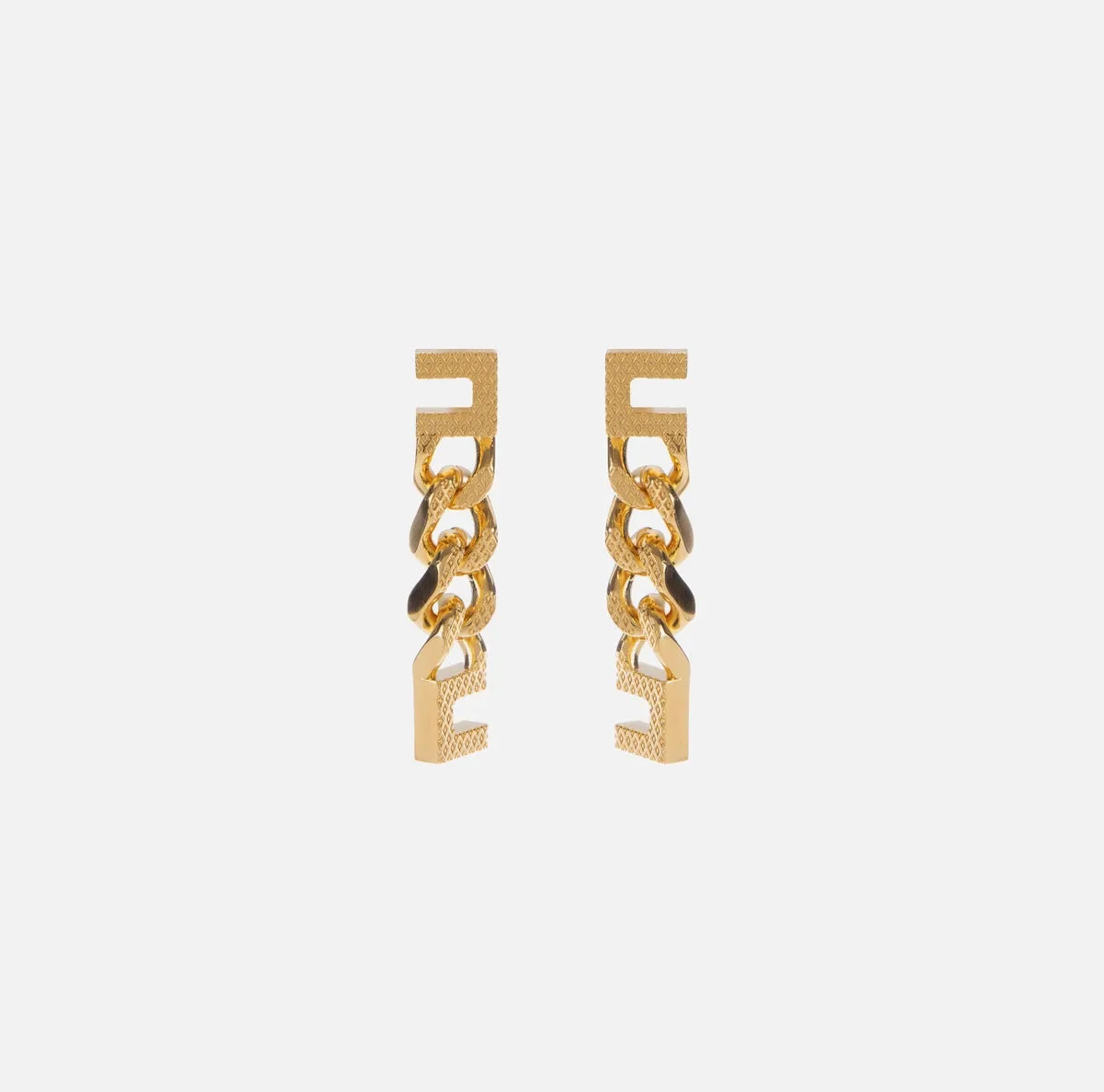 Gold micro chain earrings