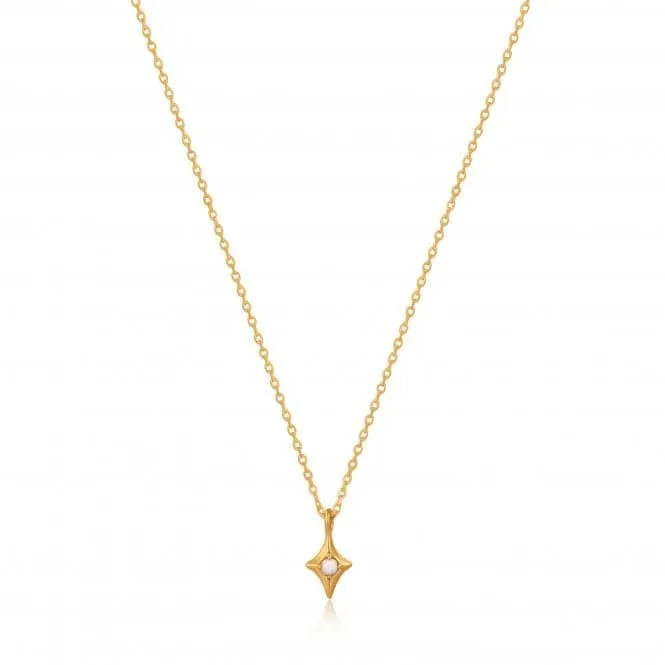 Gold Star Kyoto Opal Pendant Necklace N034-01G