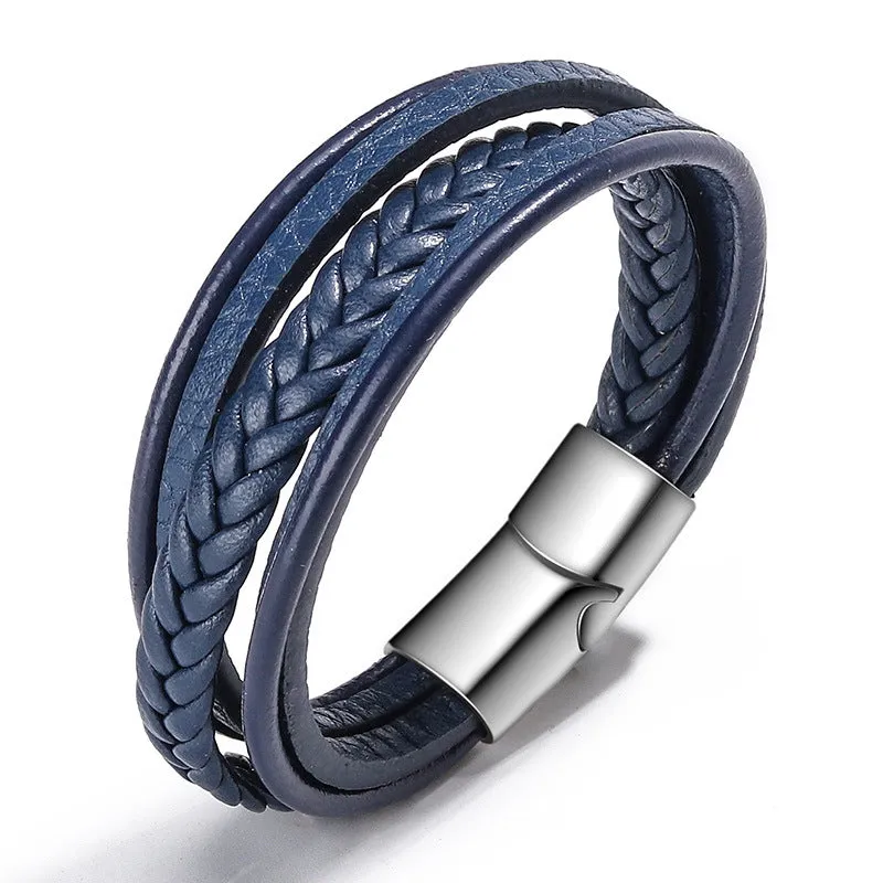 Handmade Rope Leather Ethnic Wind Magnetic Hand