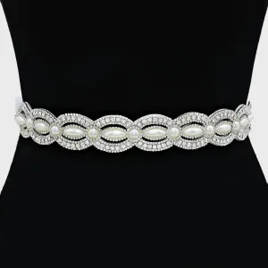iLLASPARKZ Marquise Pave Organza Belt/ Choker/ Headband