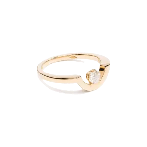 Intrépide petit arc solitaire ring