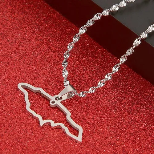 Jamaica Map Pendant Necklaces J