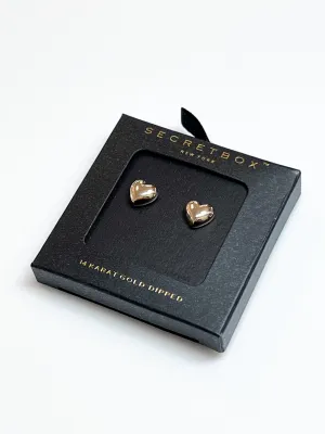 Kennedy - Gold Heart Studs
