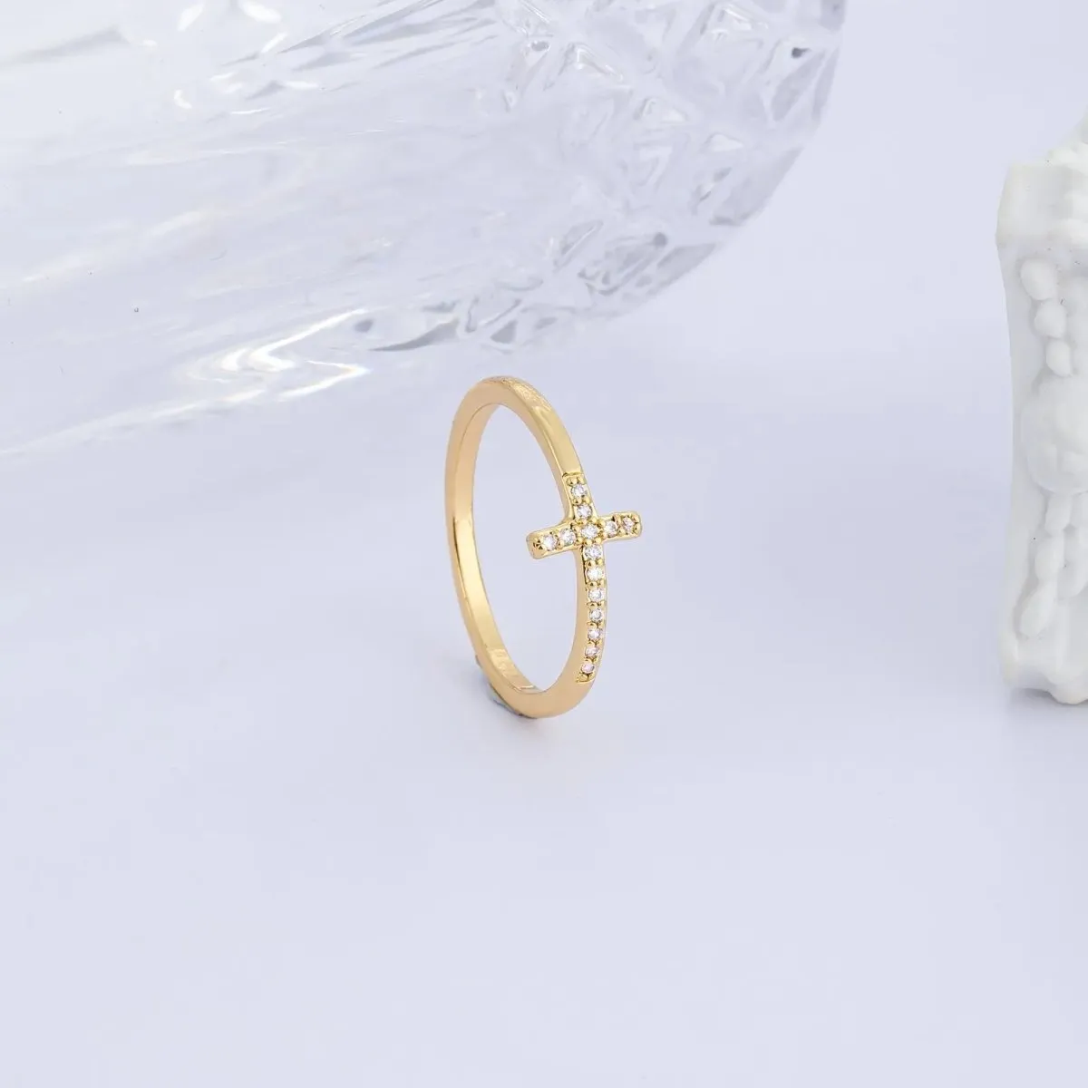 Kyerlyn CZ Cross Ring Size 6 to 9