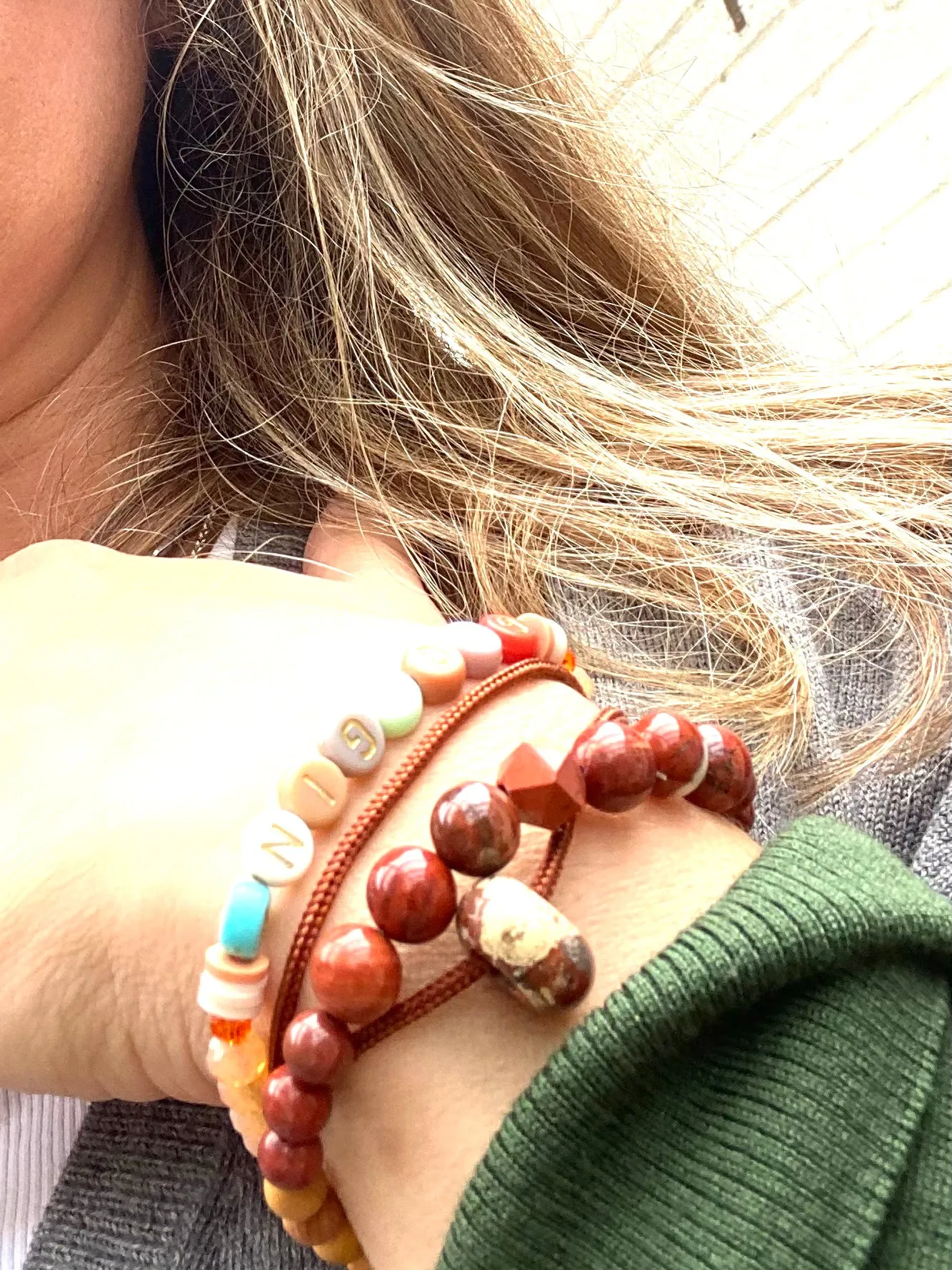 Letter Glass Bracelets