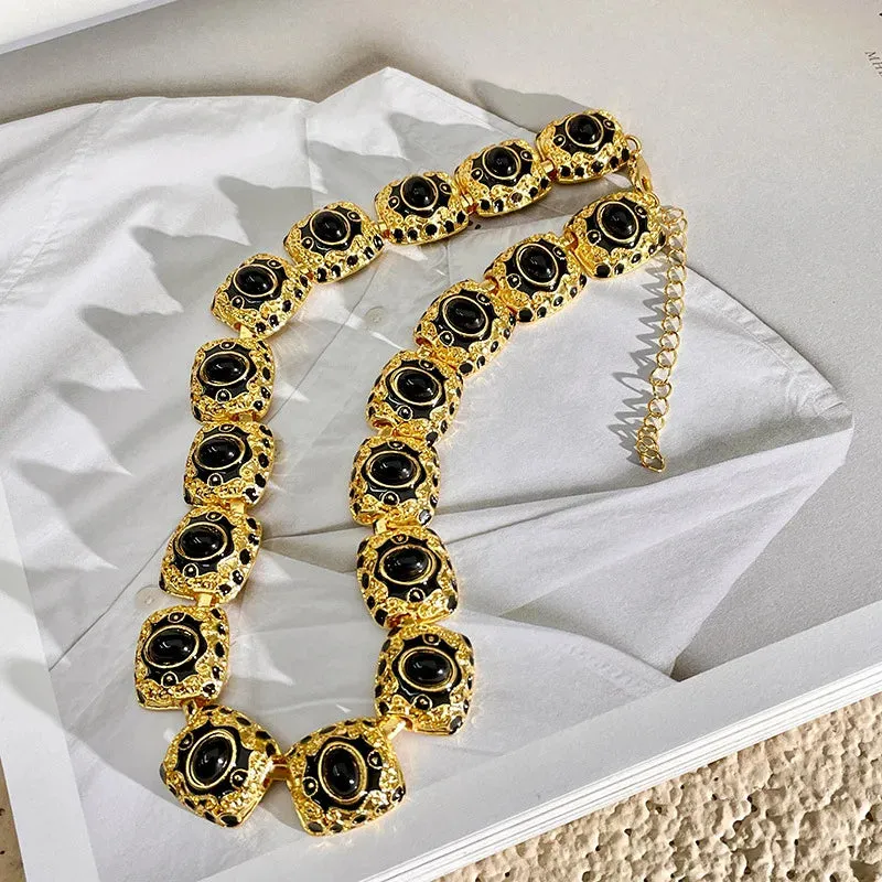 MAYTRENDS  -  Women's Delicate Jewellery Korean Style Chokers Exquisite Trendy Gold Colour Necklaces Vintage Charm Neck Chain Classic Jewelry