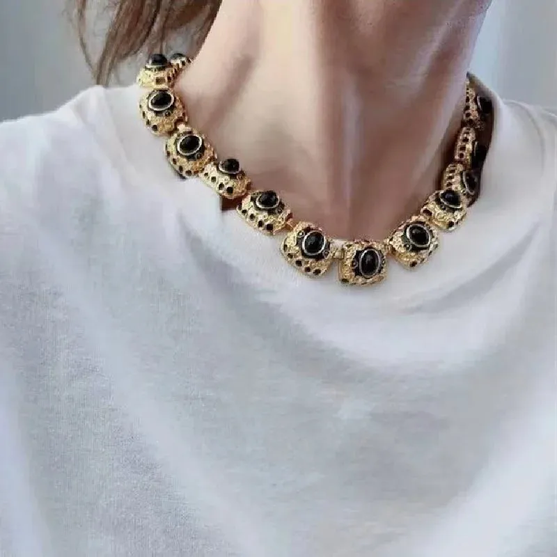 MAYTRENDS  -  Women's Delicate Jewellery Korean Style Chokers Exquisite Trendy Gold Colour Necklaces Vintage Charm Neck Chain Classic Jewelry