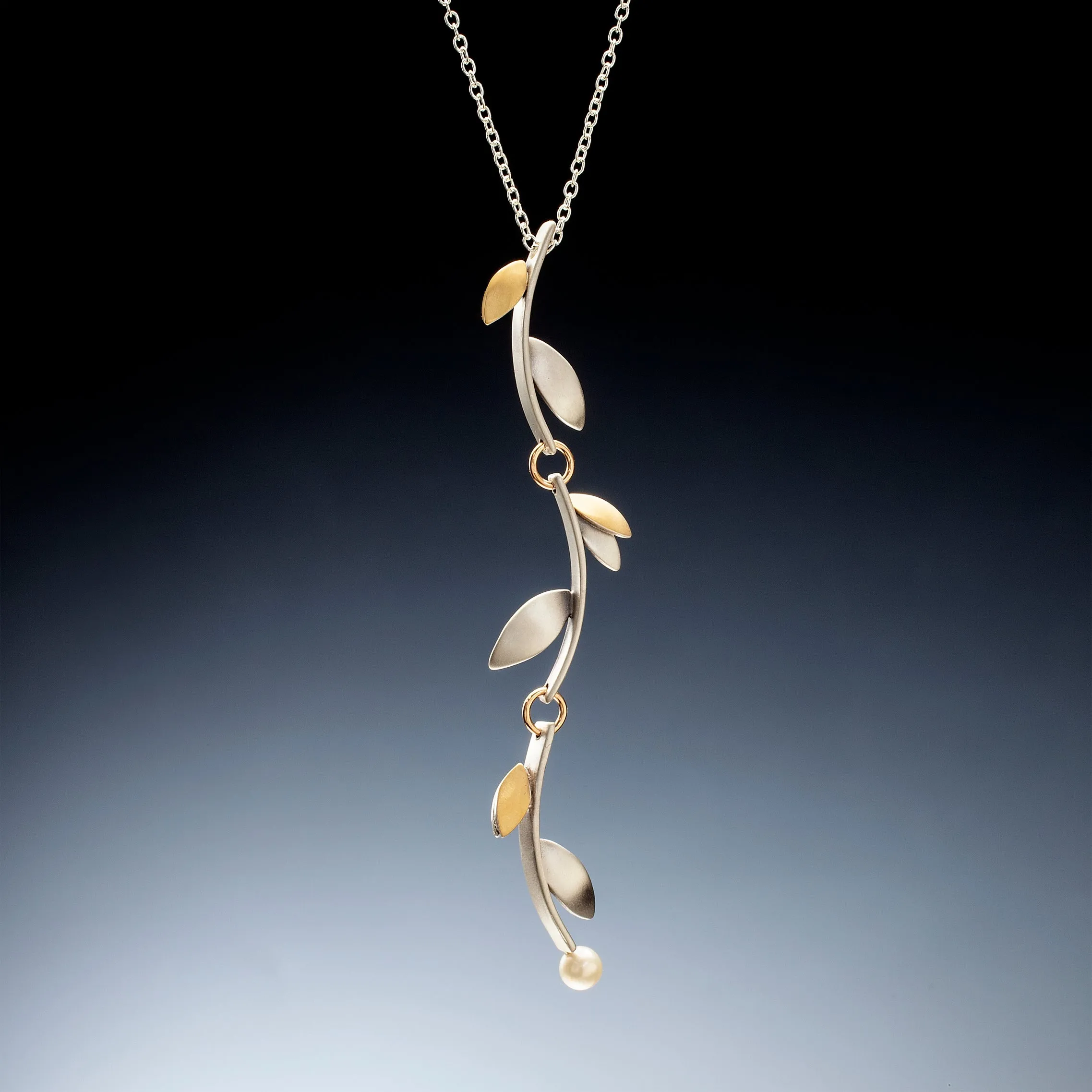 Mixed Metal Branch Pendant