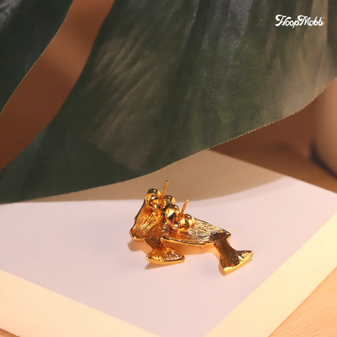 NEFERTITI STUD EARRINGS - GOLD