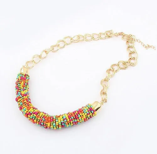 New Statement Choker Fashion Charms Collar Vintage Bohemia Bead Turquoise Necklaces&Pendants Women Jewelry Gift