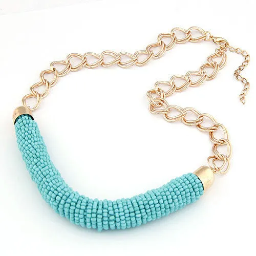 New Statement Choker Fashion Charms Collar Vintage Bohemia Bead Turquoise Necklaces&Pendants Women Jewelry Gift