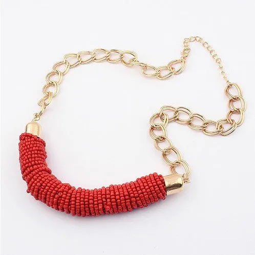 New Statement Choker Fashion Charms Collar Vintage Bohemia Bead Turquoise Necklaces&Pendants Women Jewelry Gift