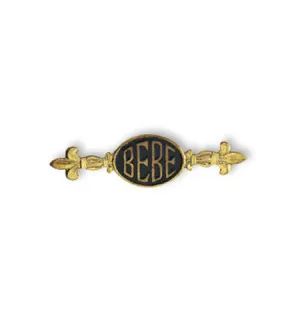 Old Store Stock Black Fleur De Lis Pin
