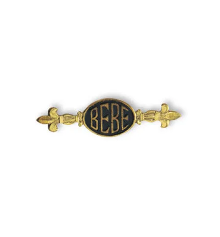 Old Store Stock Black Fleur De Lis Pin