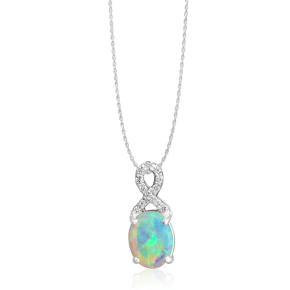Parle White Gold Drop Style Gemstone Pendants PCO06N13W