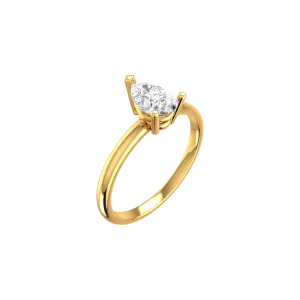 Pear solitaire ring