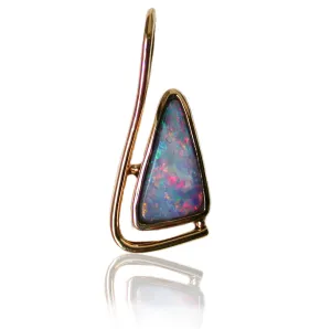 Pink Pastel boulder opal 9k pendant