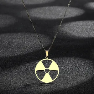 Radiation Hazard Symbol Pendant Radioactive Necklace Hulk Logo Nuclear Emblem Cyber Logo